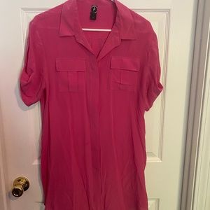 Hot Pink Shirt dress